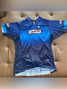 TheMove Men's Blue Gradient Cycling Jersey
